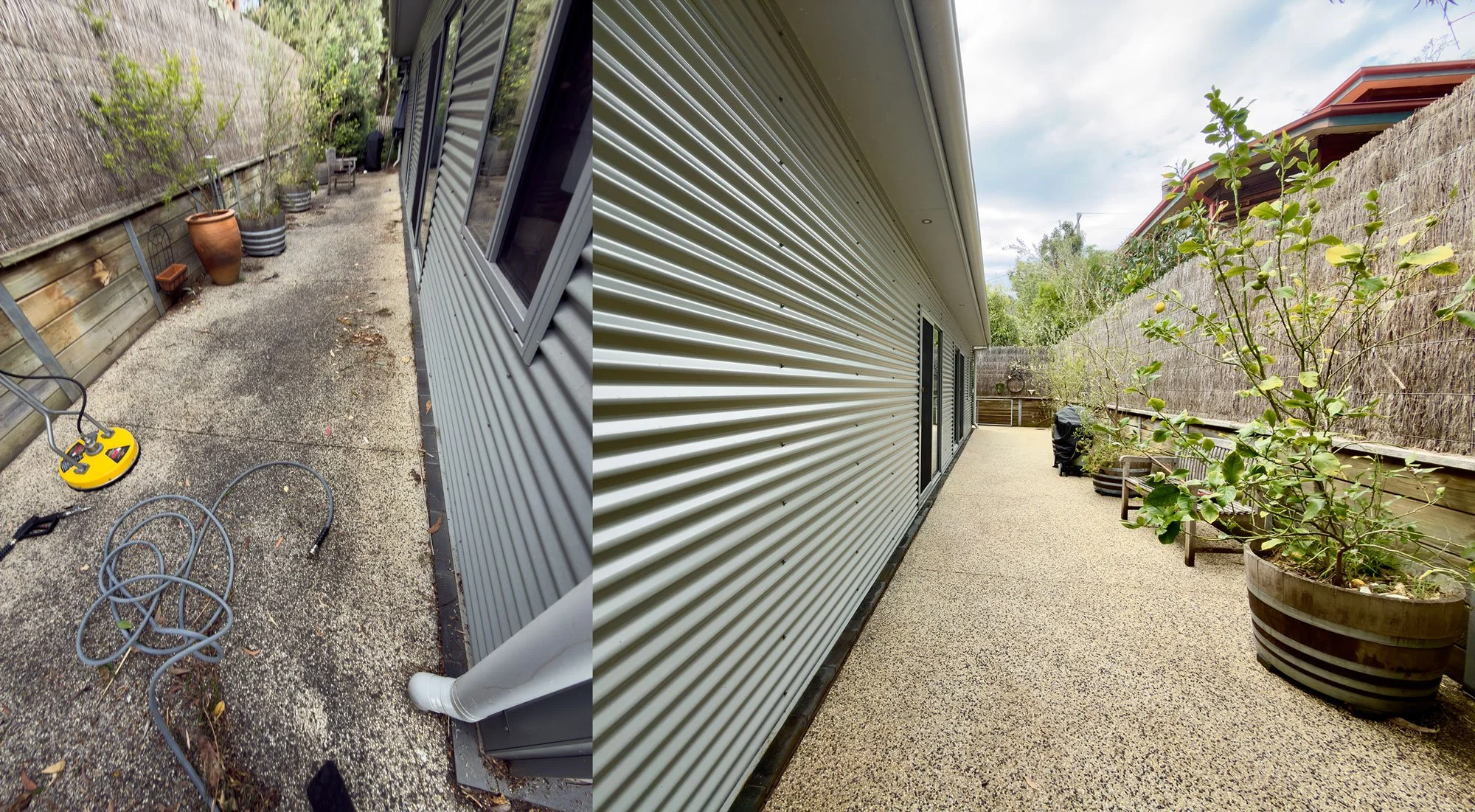 Concrete pathway pressure cleaning and sealing in Anglesea & Surf Coast Victoria