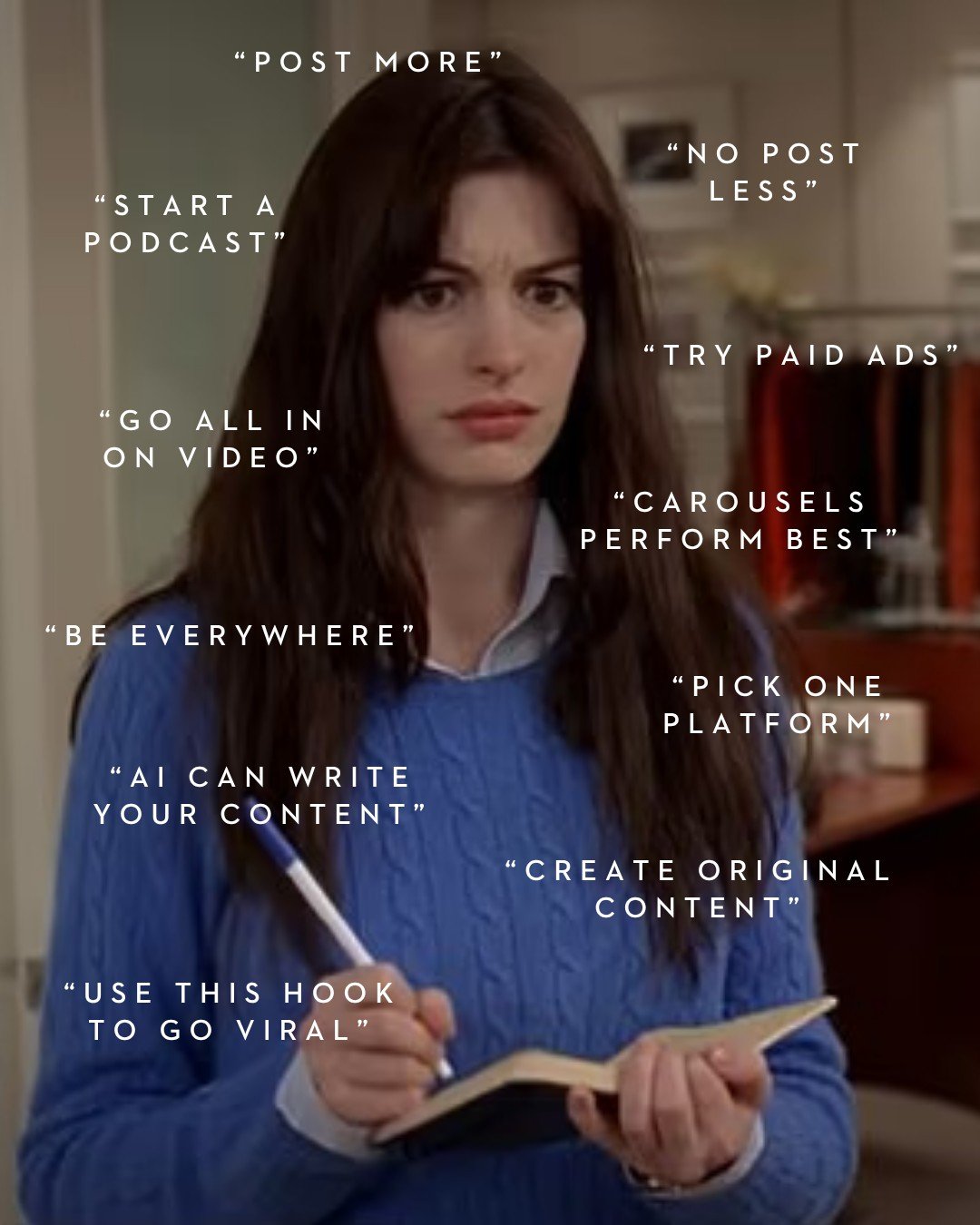 Confused? You should be. 

Strategy isn't built on algorithm changes and trendy marketing advice, it's built on alignment, execution, and results.

It&rsquo;s time to get your marketing under control.🌵

#marketingtips #digitalmarketing #socialmedias