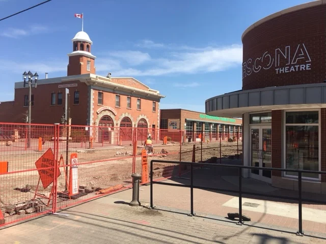 Construction in front of The Varscona Theatre!