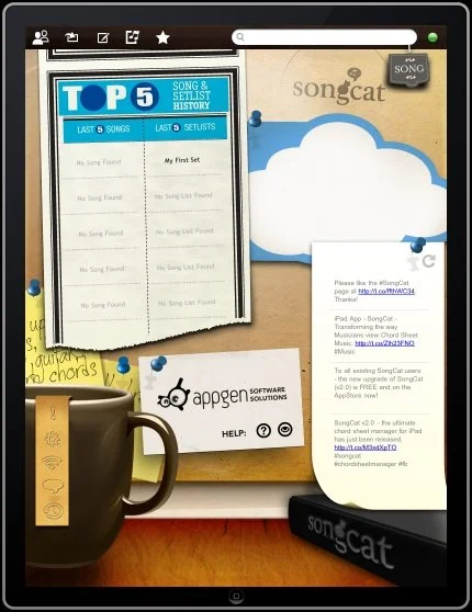 The SongCat App for iPad in 2011
