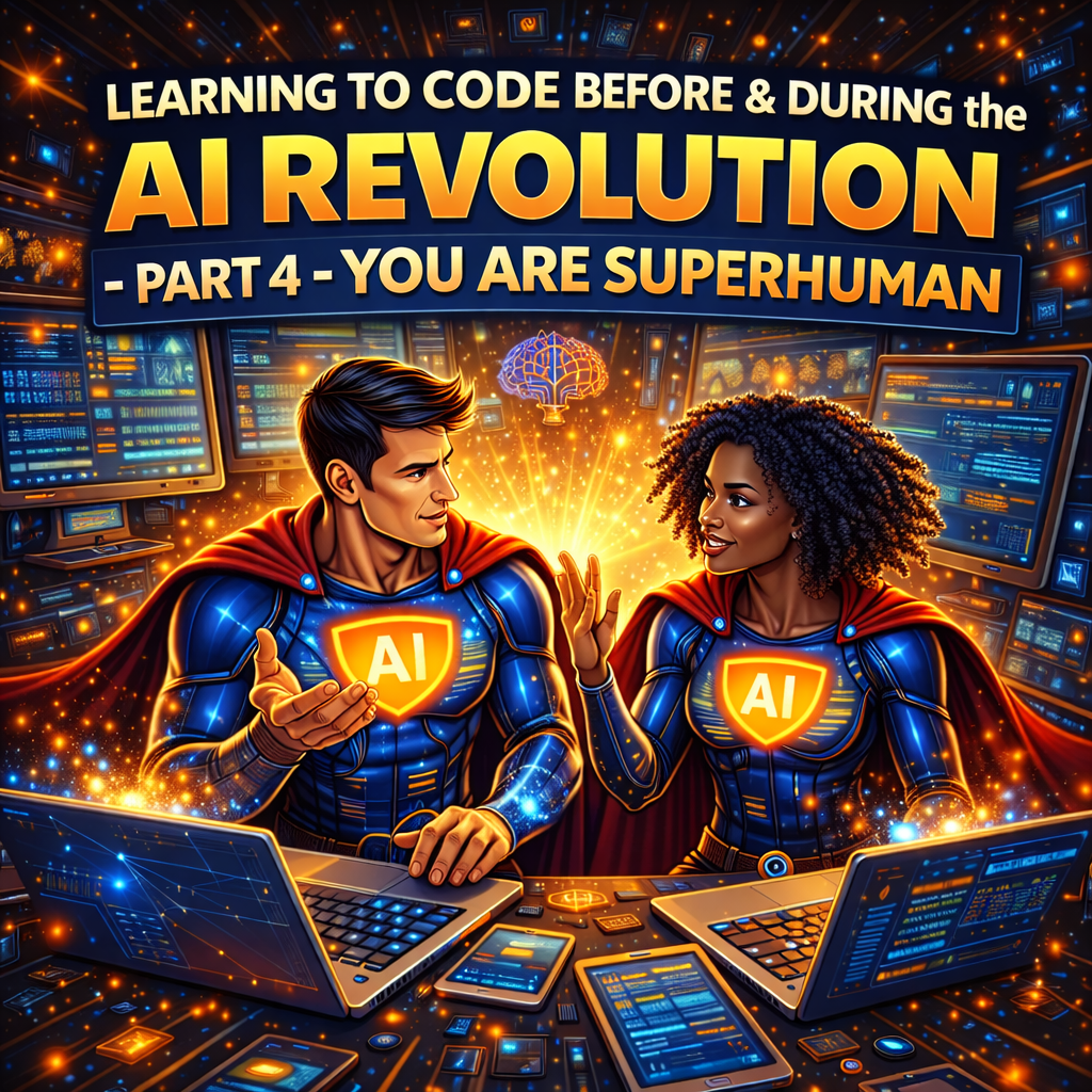 Learning to Code before &amp; during the AI Revolution - Part 4 - You are Superhuman