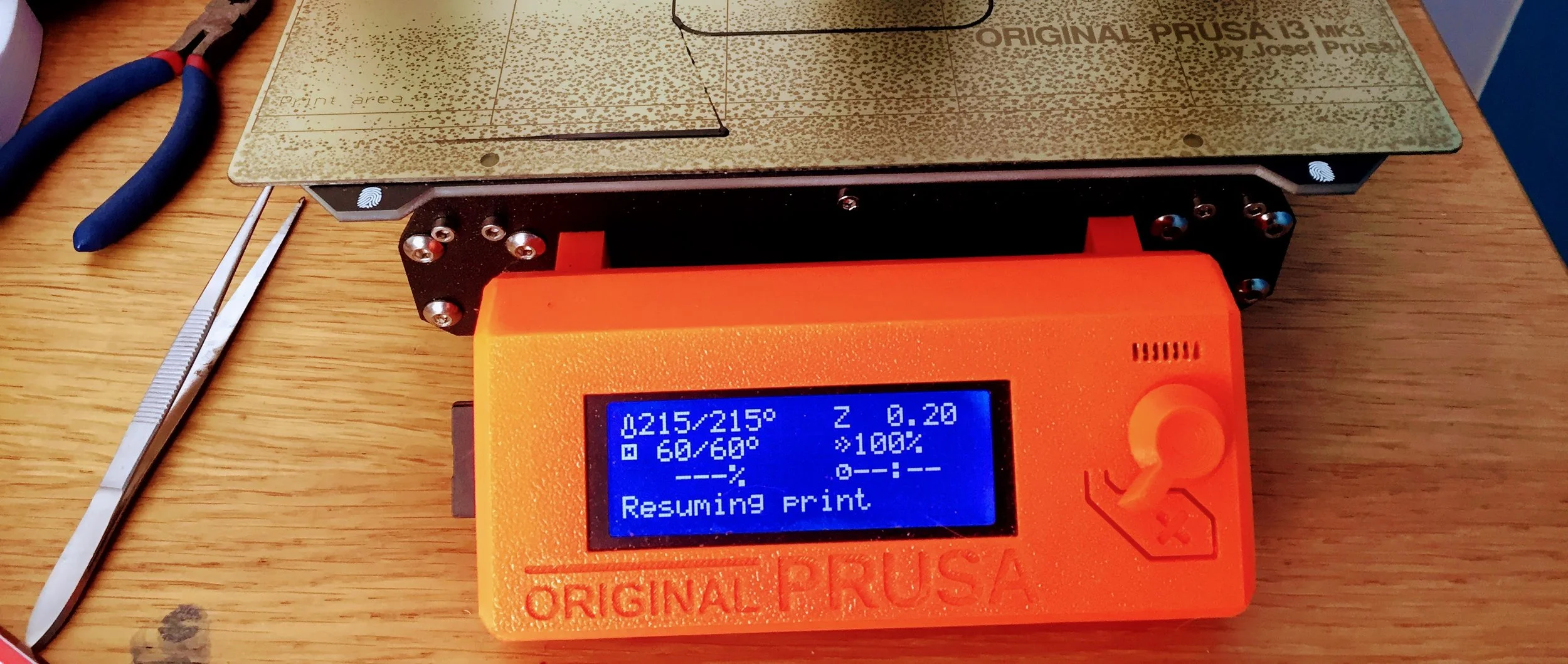 Robust printer resuming the print