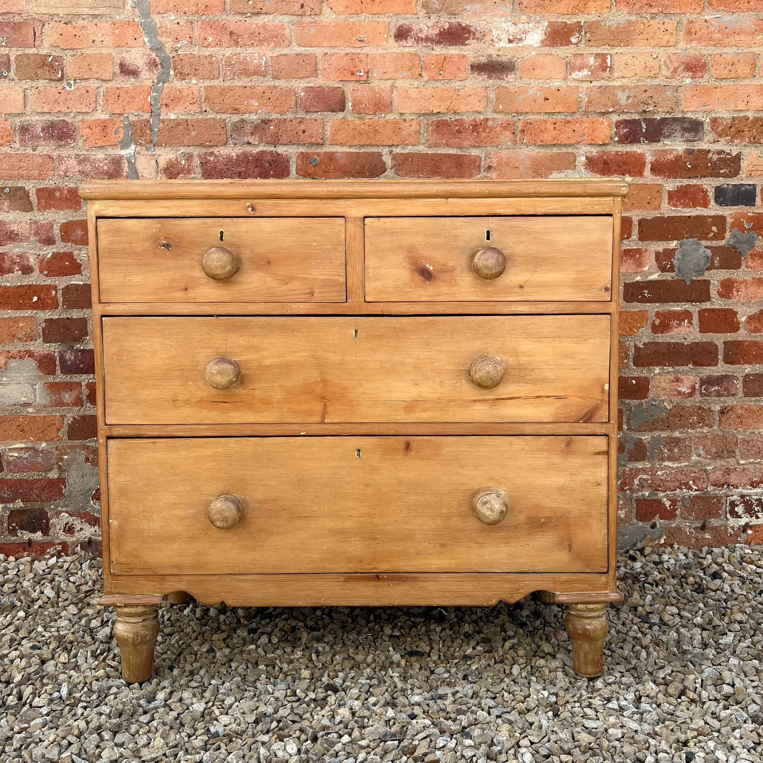 English-pine-chest-drawers-georgian-antique-simple