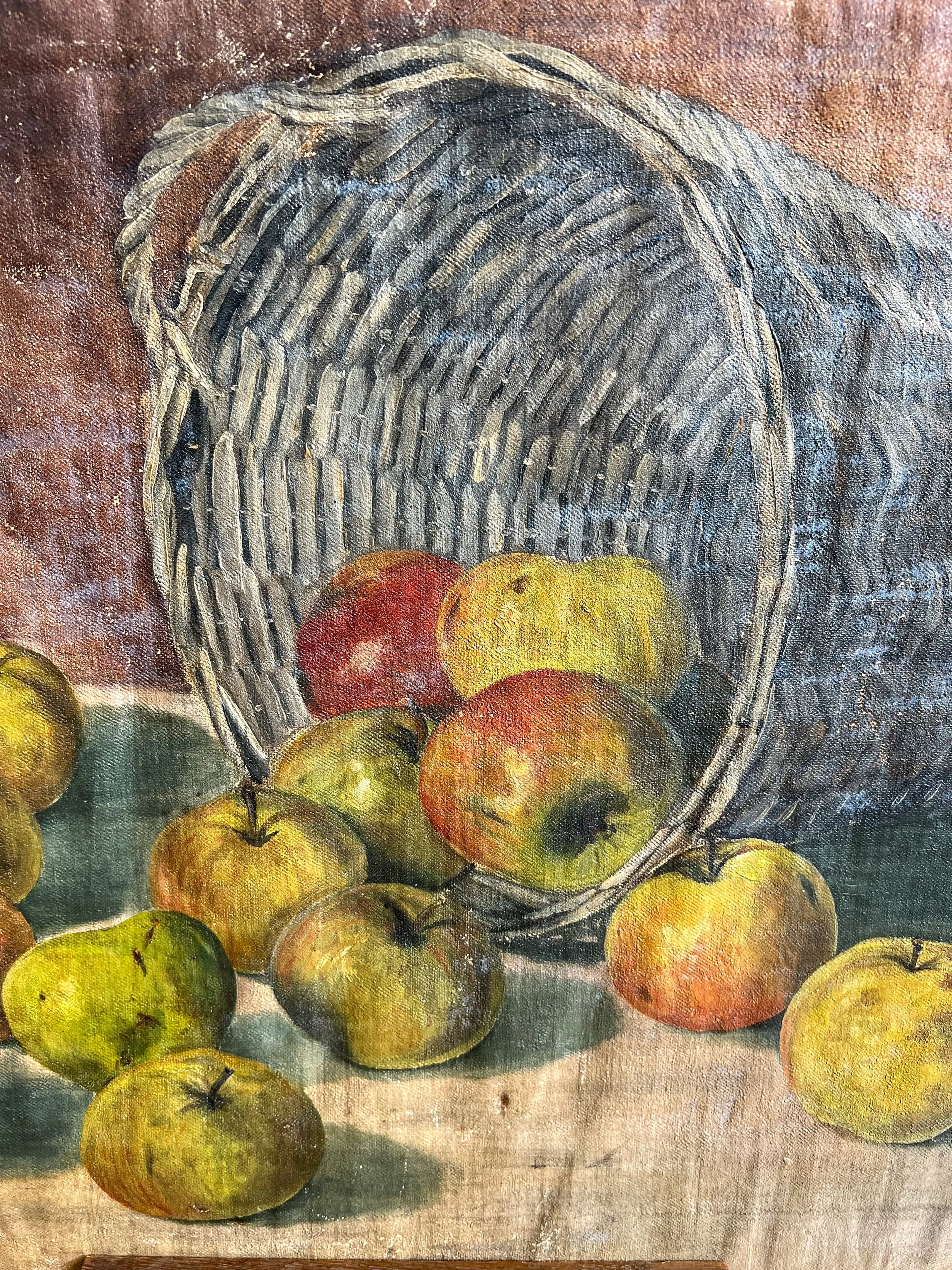 French-still-life-painting-fruit-basket-country-antique-4