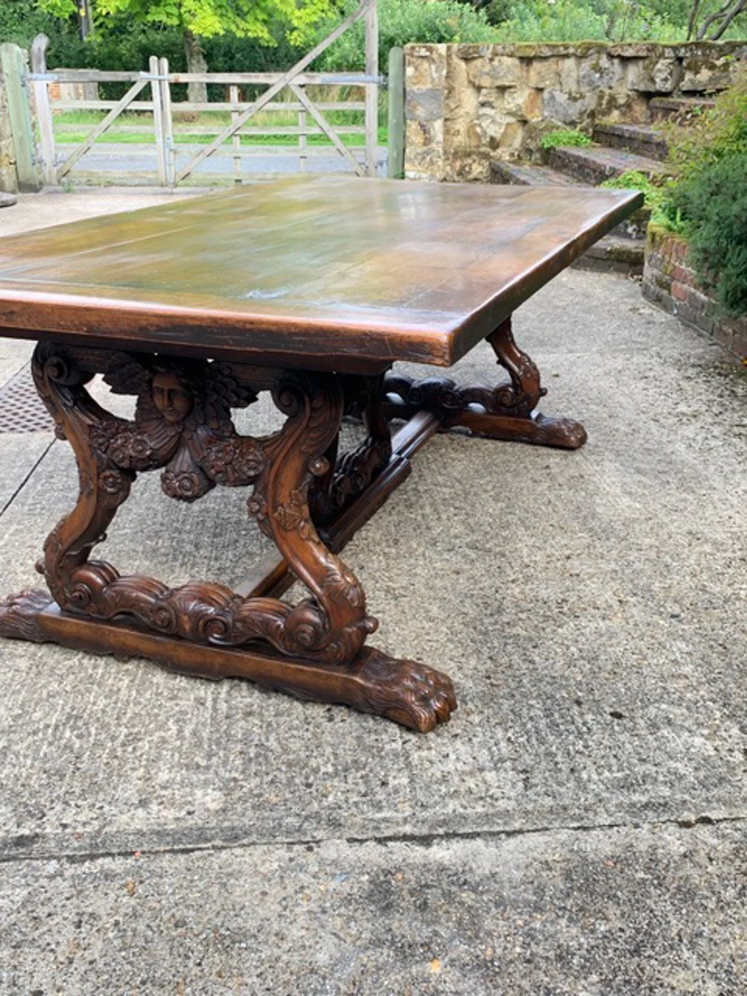 Italian-walnut-refectory-table-carved-antique-desk-D8306-4.jpg