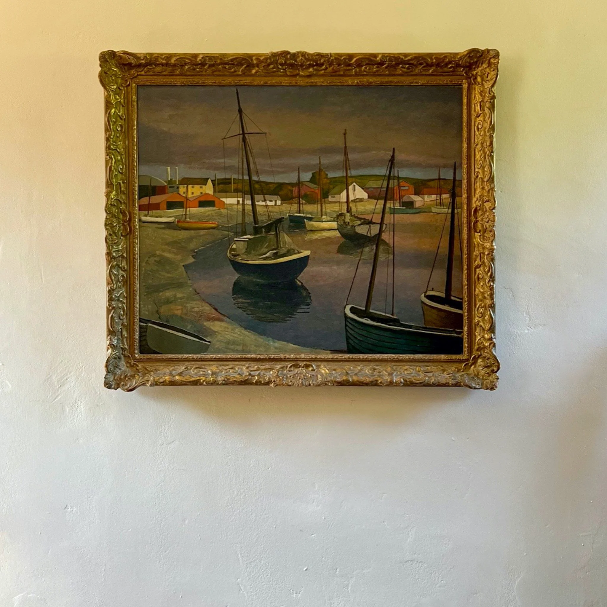 English-school-harbour-scene-boat-picture-framed-vintage-P8301-03.jpg