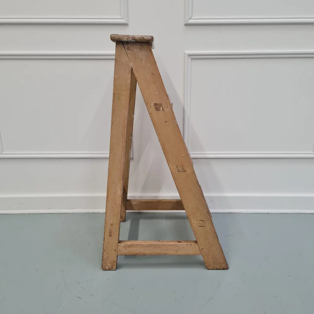 English-pine-pantry-steps-ladder-antique-vintage