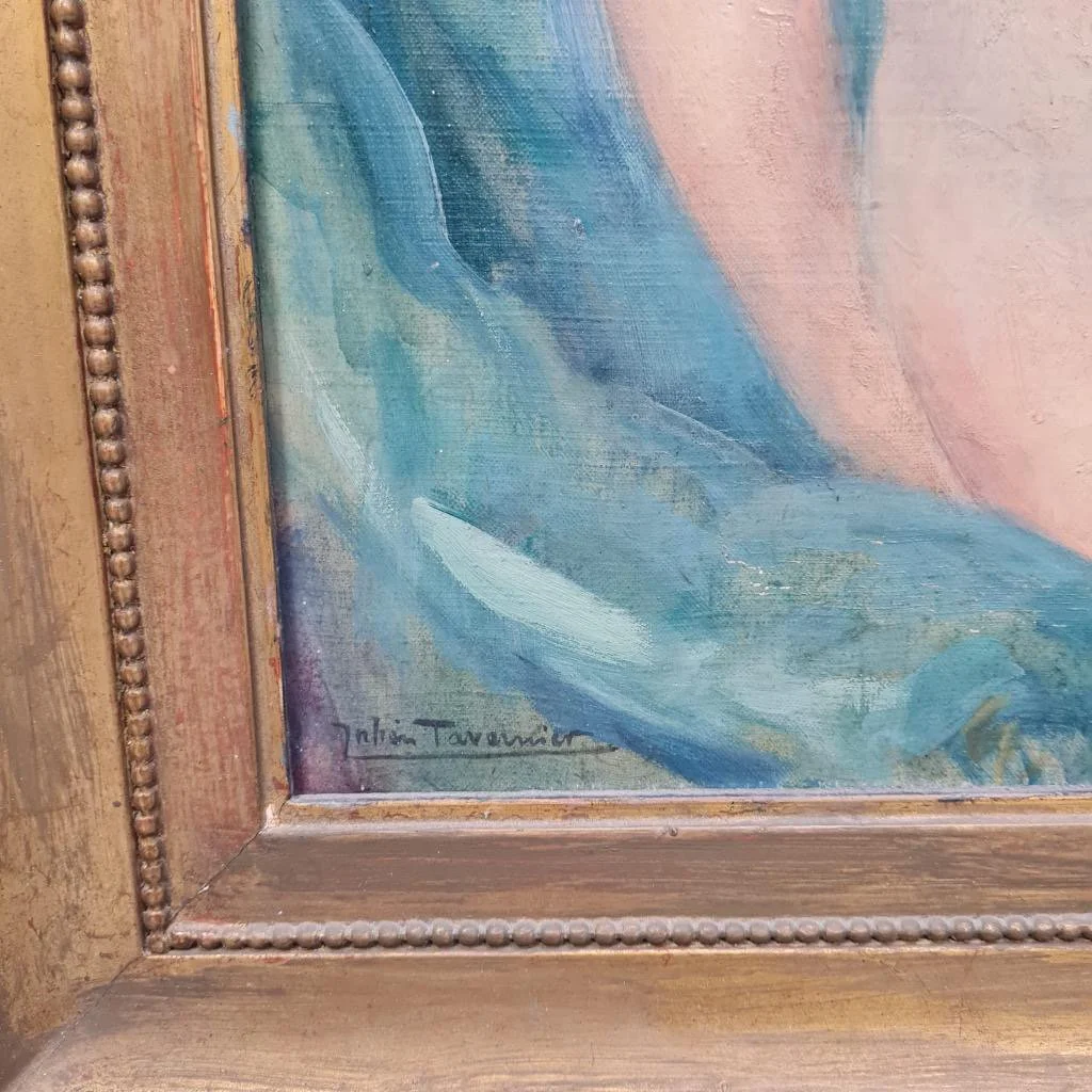 Nude-oil-painting-portrait-framed