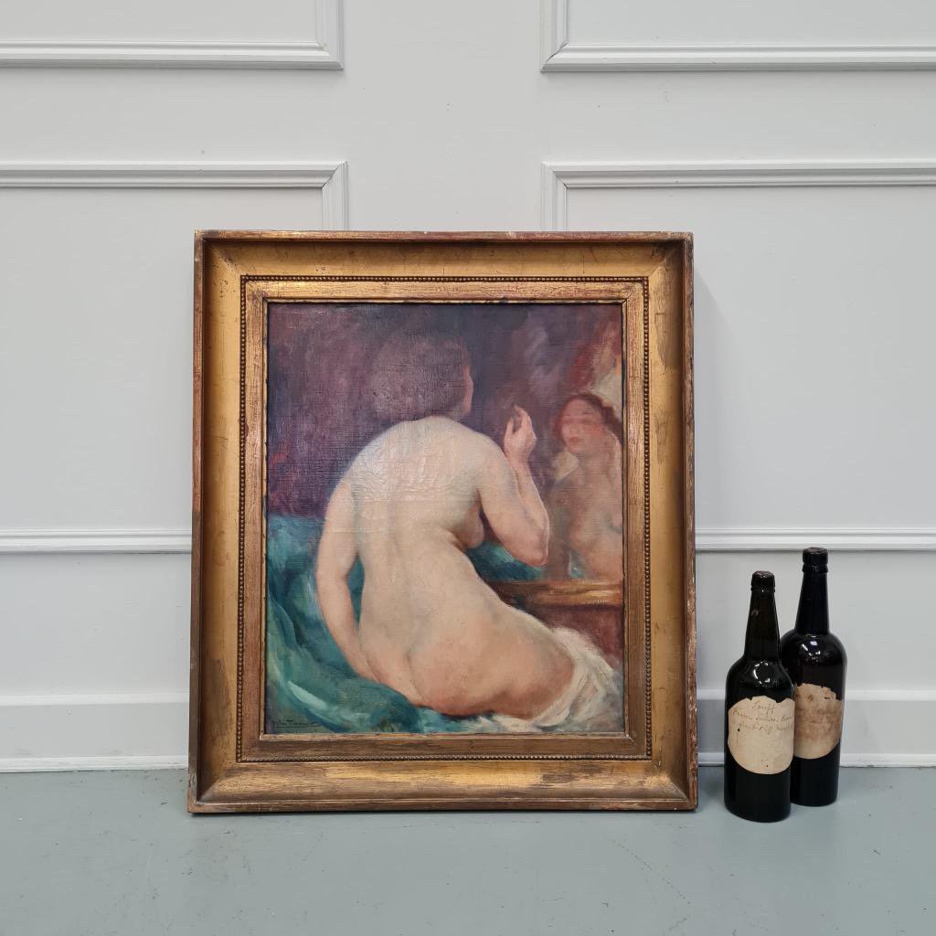 Nude-oil-painting-portrait-framed