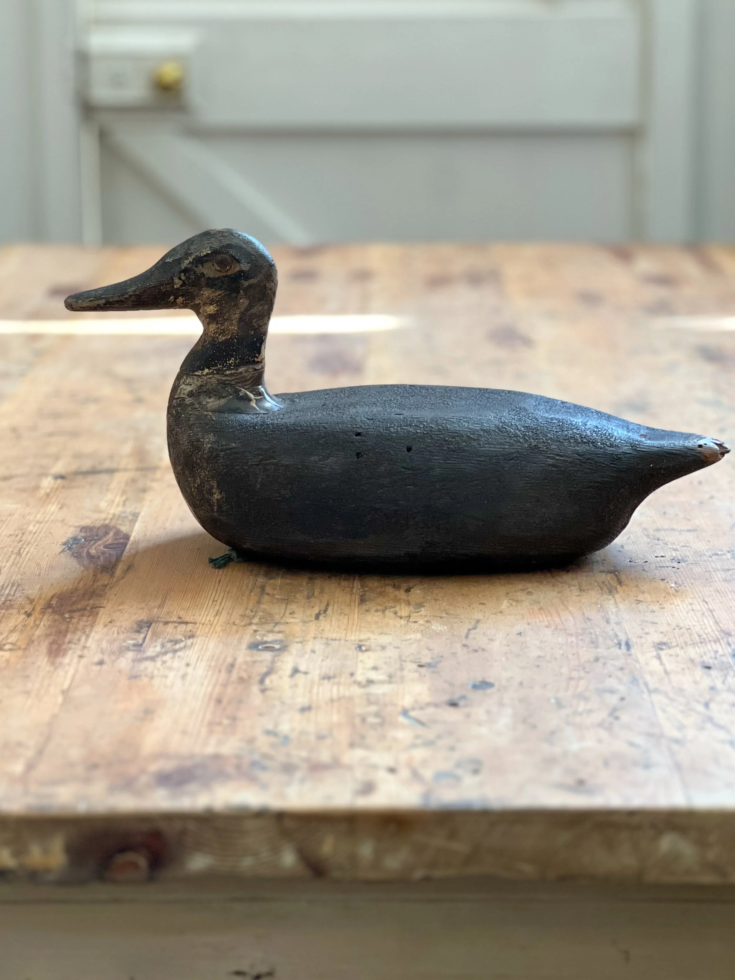 Antique-folk-art-decoy-duck-wooden