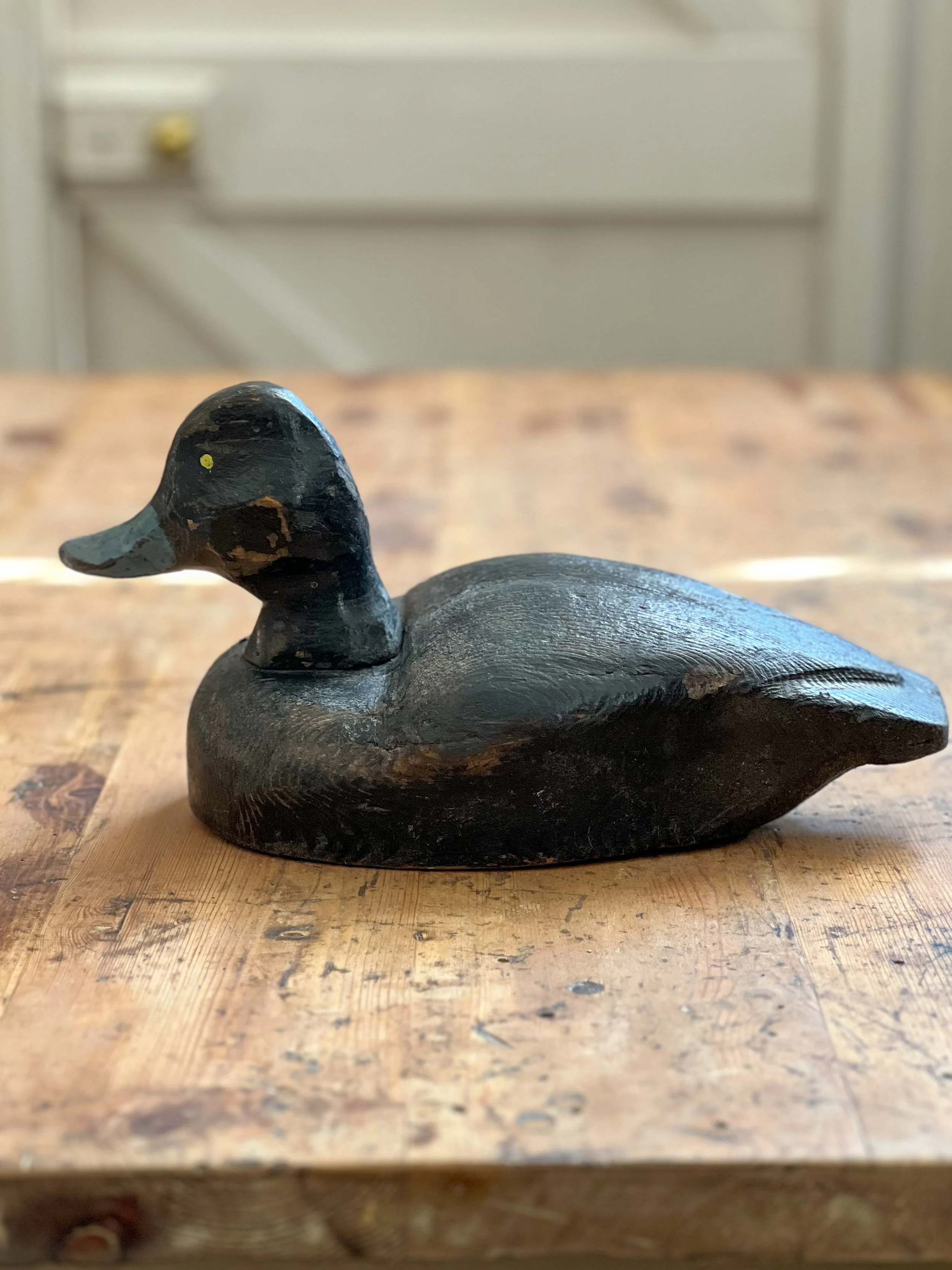 Antique-wooden-decoy-duck-folk-art