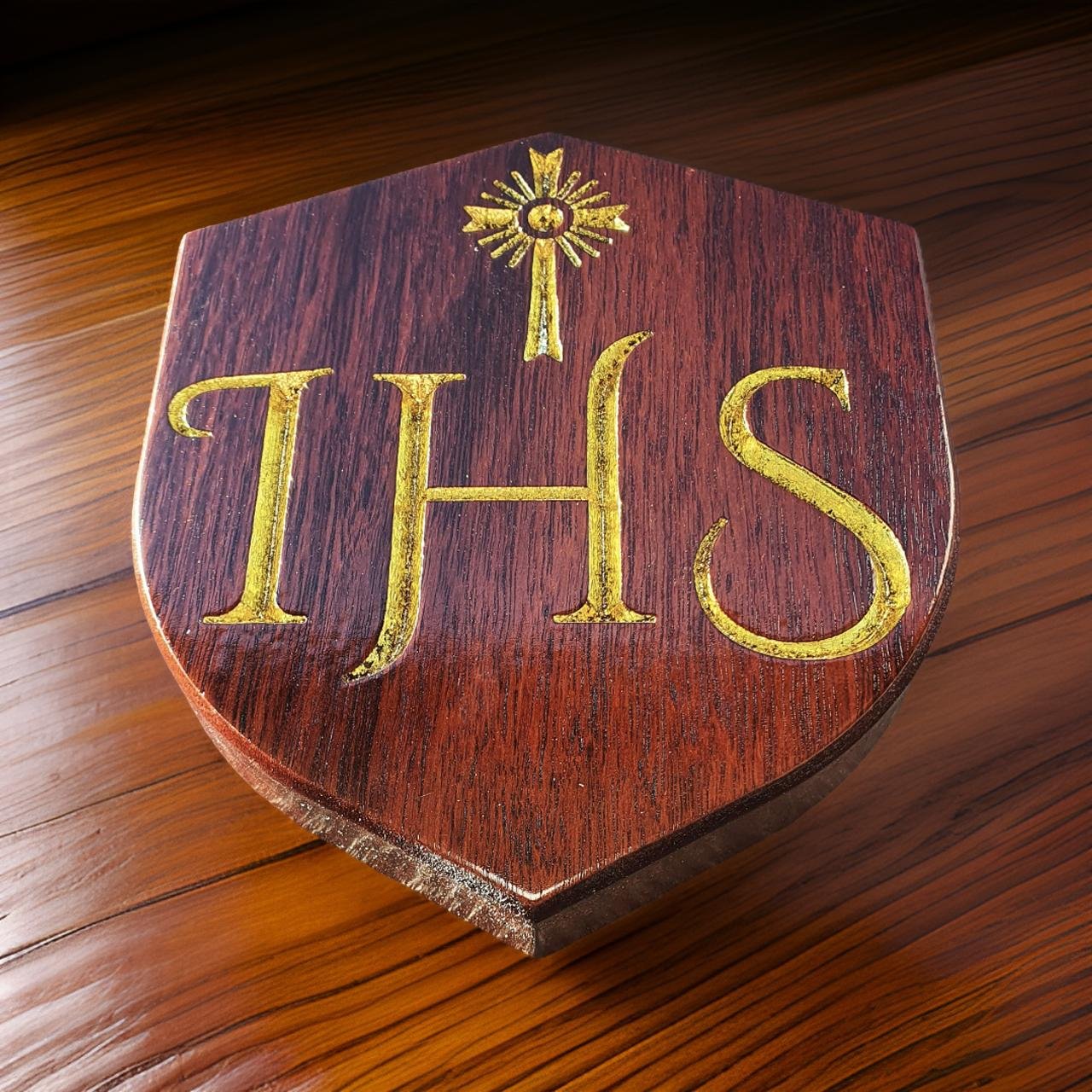 IHS Gold Leaf Plaque