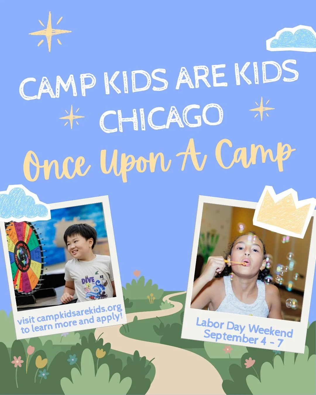 📖✨ Once Upon A Camp&hellip; ✨📖

A camper packed their bags, arrived at camp, and stepped into a weekend full of laughter, friendship, and unforgettable adventures.

This September, the story continues &mdash; and you&rsquo;re the main character. 💛