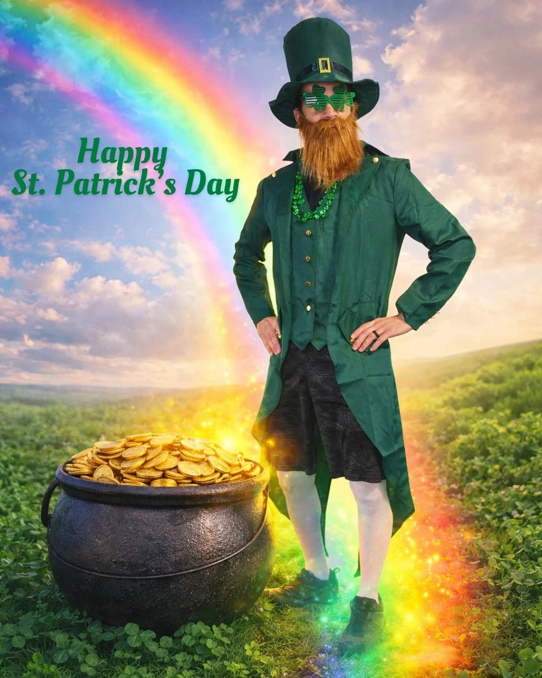 🍀🌈 Happy St. Patrick&rsquo;s Day from the end of the rainbow!
We heard there was gold&hellip; turns out it was just Rich bringing the luck (and the vibes) ✨💰
 If you need us, we&rsquo;ll be chasing rainbows and camp magic all day long 💛

#StPatri