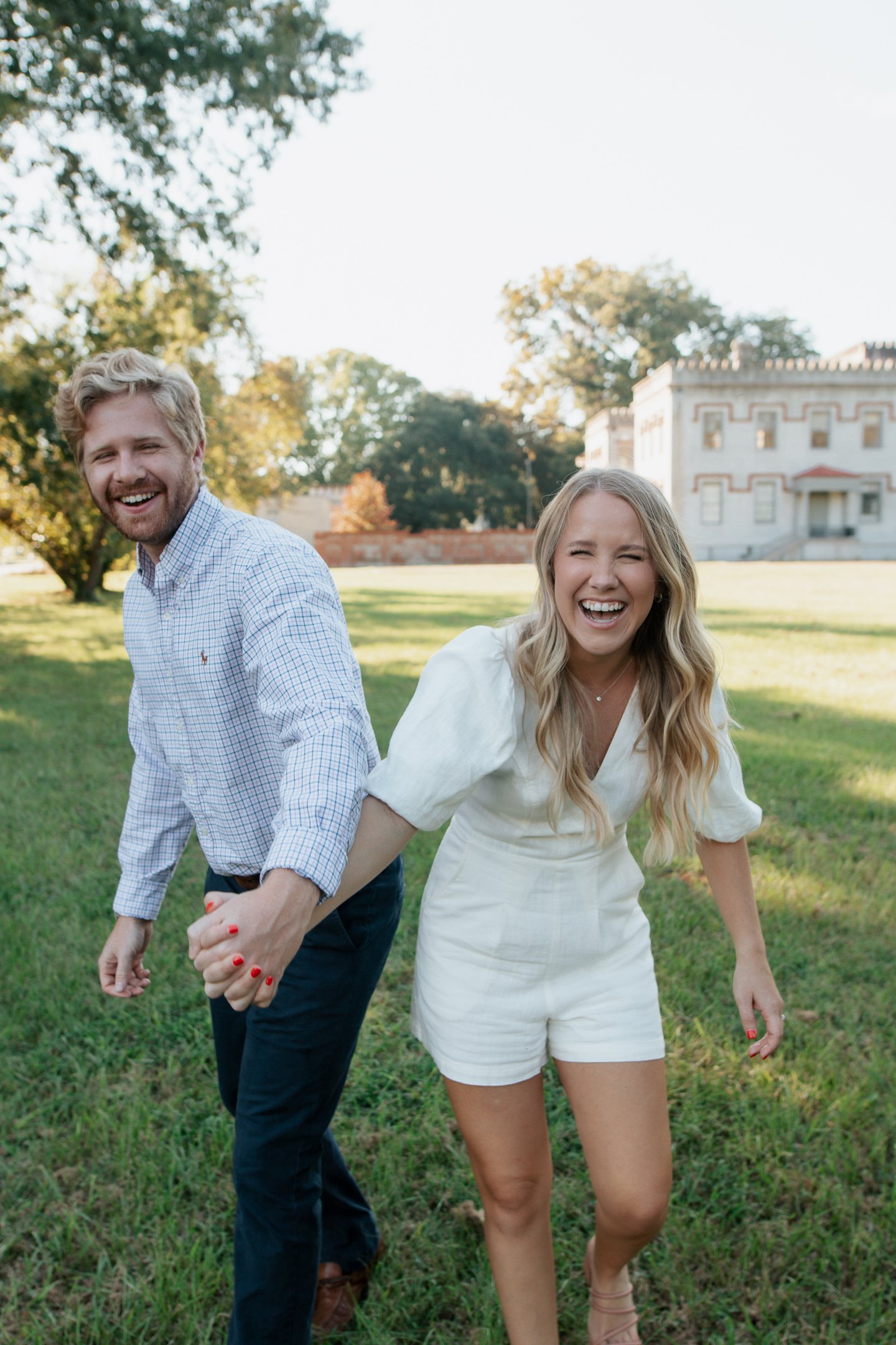 Virginia Engagement Session in an open field