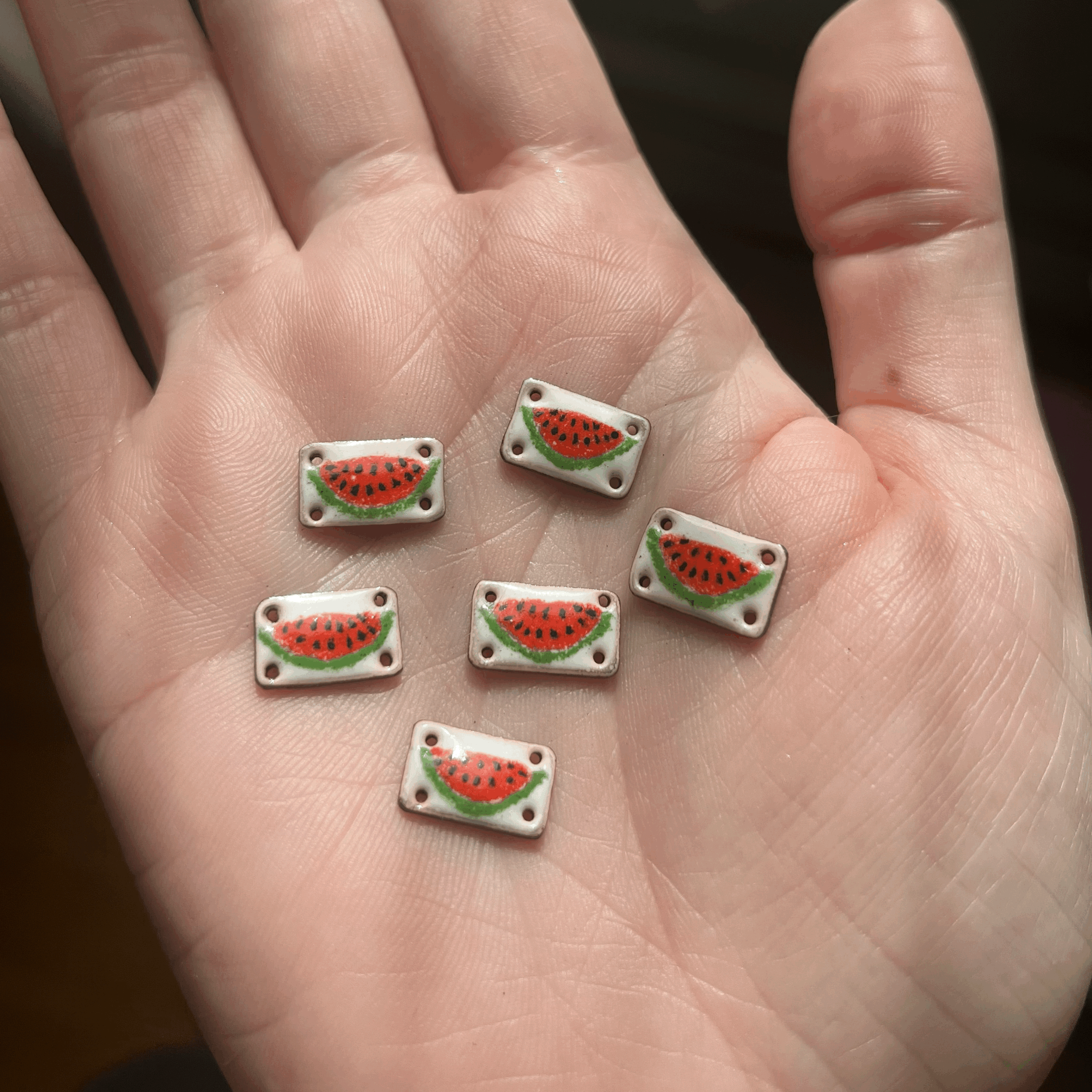 Watermelon Enamel Patch