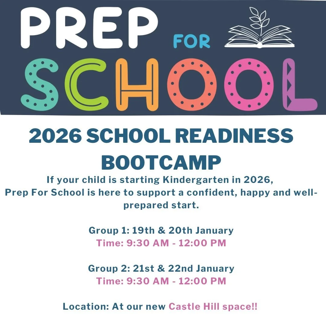 ✨ 2026 SCHOOL READINESS BOOTCAMP ✨

If your child is starting Kindergarten in 2026, our Prep For School School Readiness Bootcamp is here to support a confident, happy and well-prepared start 🤍

This 2-day bootcamp is a gentle, structured way for ch