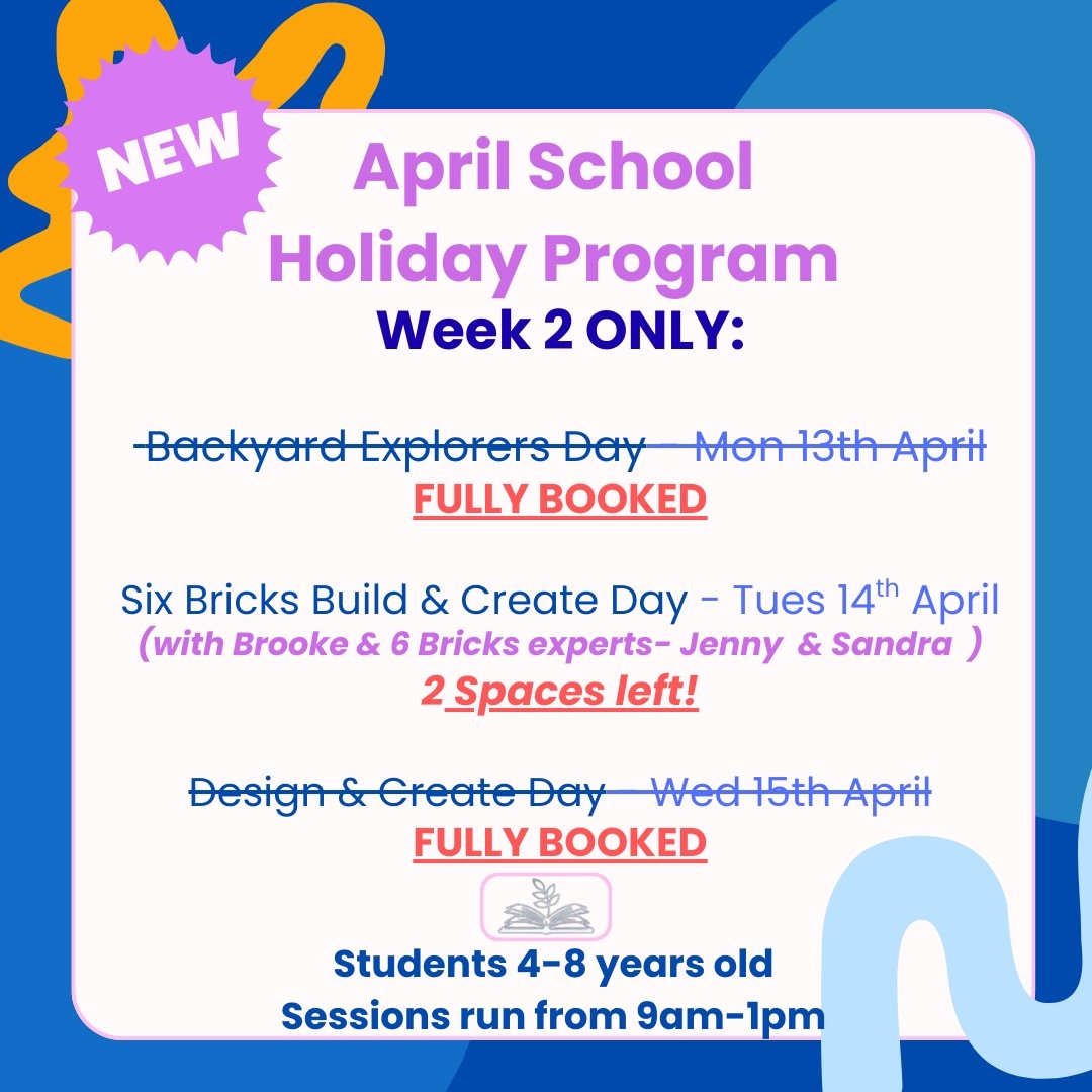 🚨 Almost SOLD OUT! 🚨

Our April School Holiday Program is nearly full - with just 2 spots left!

Don&rsquo;t miss out&hellip; once they&rsquo;re gone, we&rsquo;re completely booked!

Get in quick and message us now to secure your place ✨