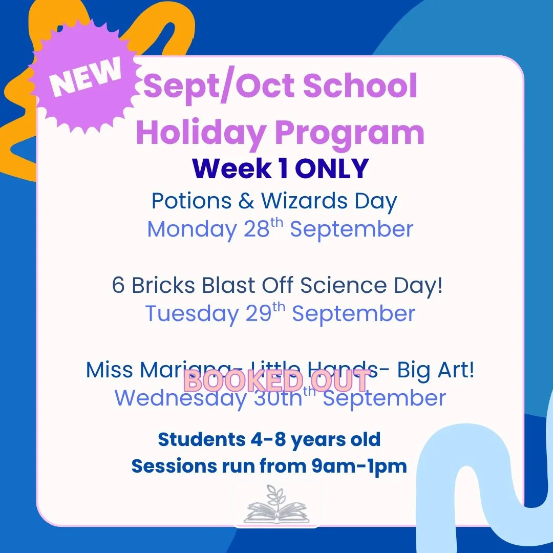 ✨ Our September/October School Holiday Program is now open to the public! ✨
We have five incredible themed days planned, filled with creativity, science, hands-on activities, games and imaginative fun:

🧪 Monday 28 September &mdash; Potions &amp; Wi