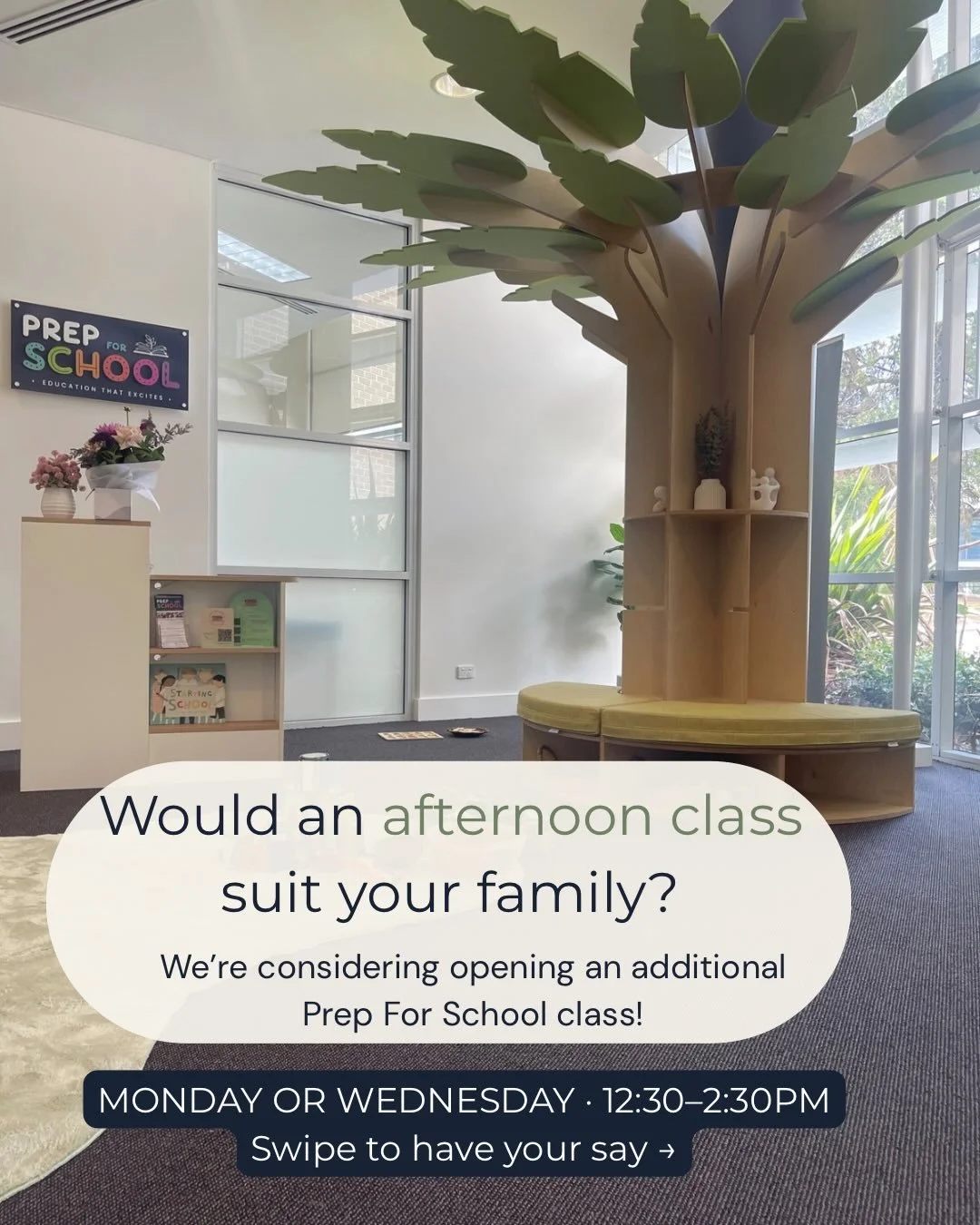 Would an afternoon Prep For School class suit your family? 🤍

With so many of our current classes now full-or very close to it-we&rsquo;re considering opening an additional afternoon session so that we can welcome a few more little preppies into our