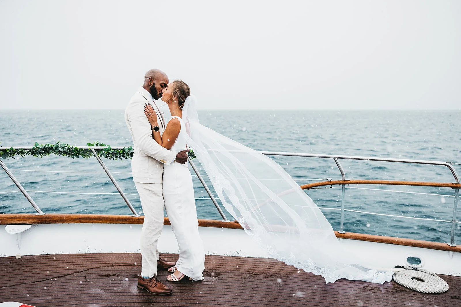 An Intimate Lake Tahoe Boat Wedding: Whitley &amp; Damion’s Wedding Through Tahoe’s Changing Weather