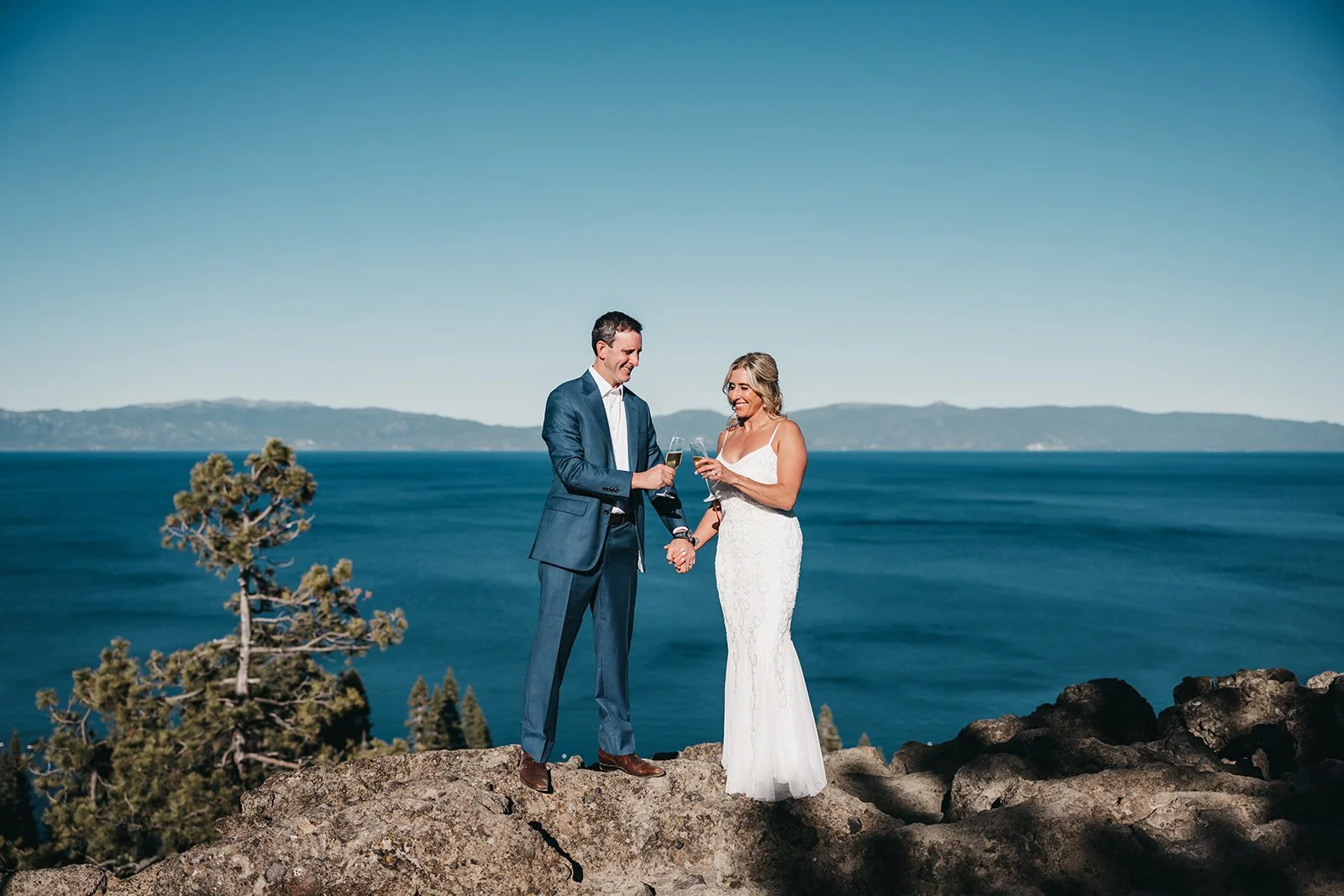 A Lake Tahoe Elopement at Eagle Rock: Sandra &amp; Chris's Intimate Celebration Above the Lake