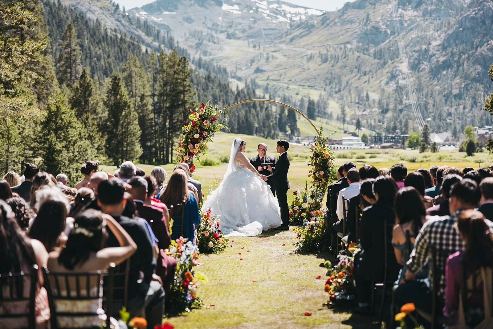 An Everline Resort Wedding in the Sierra Nevada: Sierra &amp; Danh's Colorful Lake Tahoe Celebration