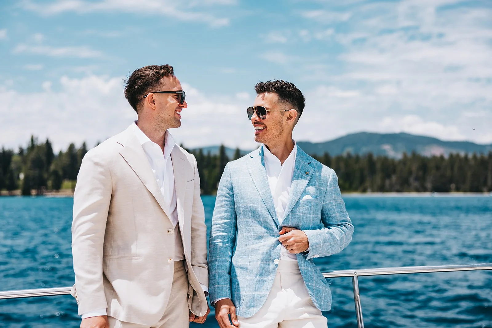 A Lake Tahoe Sailboat Wedding at Tahoe Sailing Charters: Andrew &amp; Andrew's Intimate Celebration on the Water