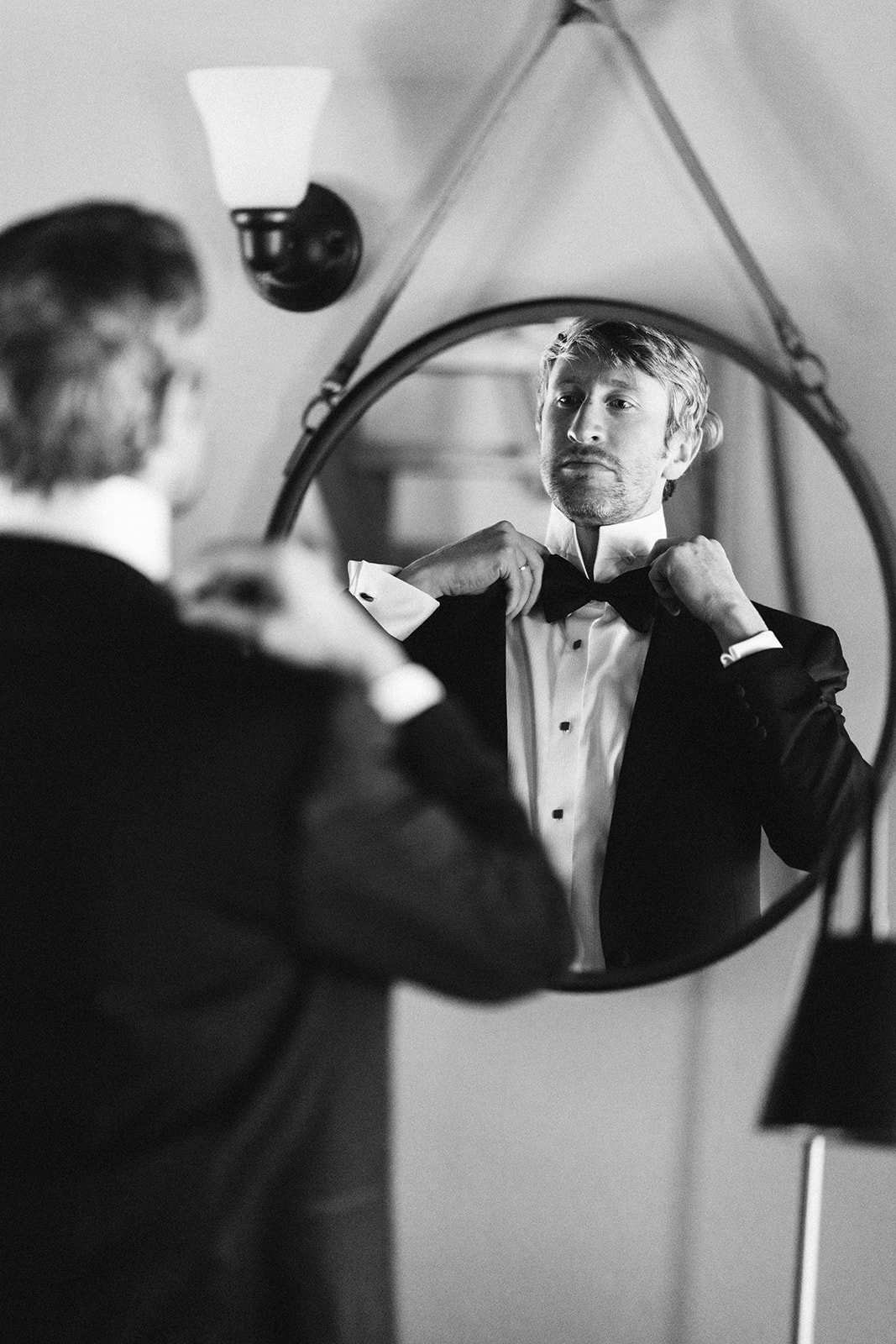 Groom Getting Ready