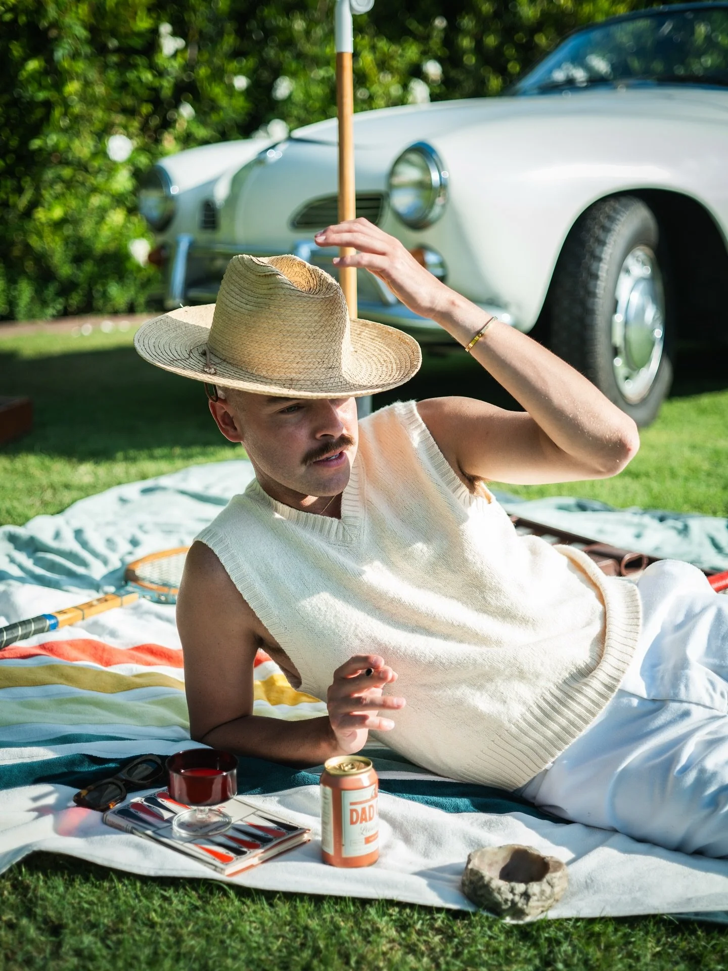 Sunday afternoon croquet lawn party? Bring the Karmann Ghia. Bring the @dad.grass.

A moment from our creative campaign for Dad Grass at @ranchomarron, July 2025. Still so many of our favorites to unearth from the archives. 

Magically captured by th