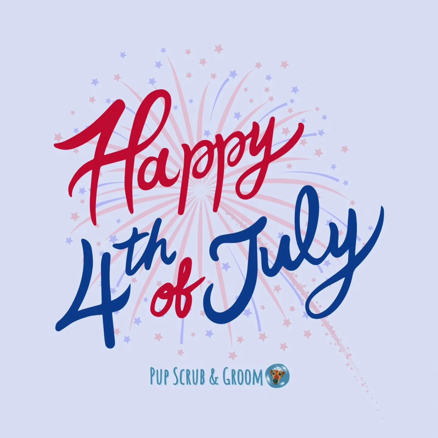 Happy 4th of July! 🇺🇸
Please remember&mdash;fireworks can be scary and painful for our pets.
Make sure they have a safe, quiet place to stay, away from the noise.
Let&rsquo;s keep them calm, secure, and cared for during the celebrations! 🐾💙