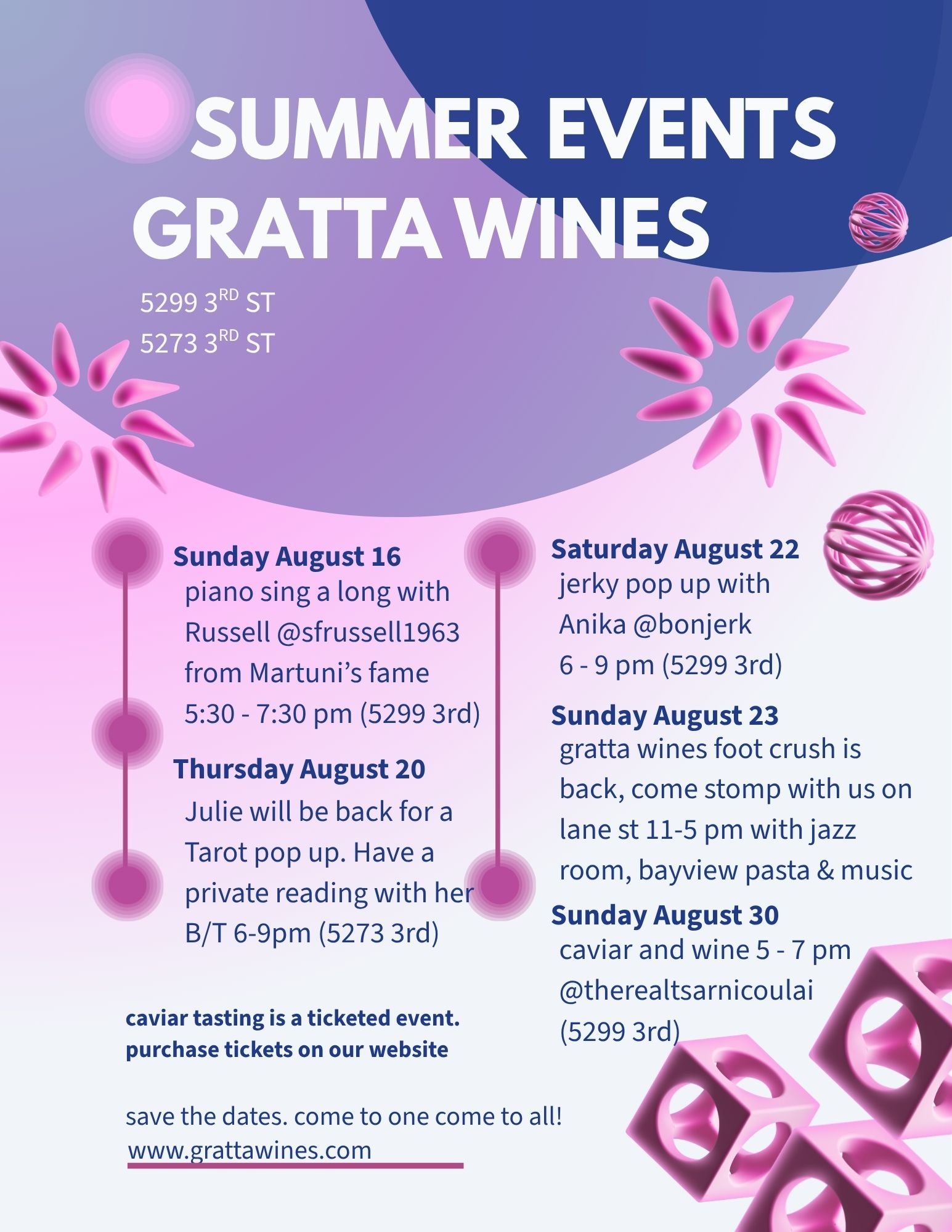 Caviar Tasting August 30