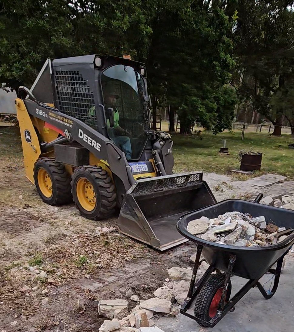 Removal of building rubble