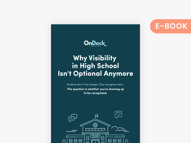 Why Visibility in High School Isn’t Optional Anymore</span>