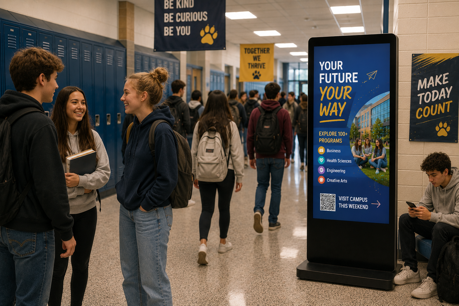 In-School Digital Bulletin Board Advertising: A Guide to College Outreach