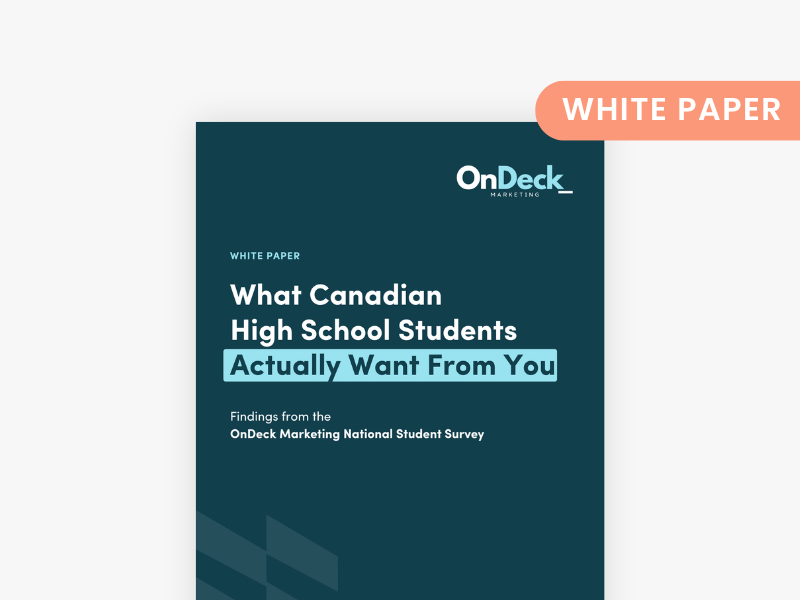 What Canadian High School Students Actually Want From You</span>