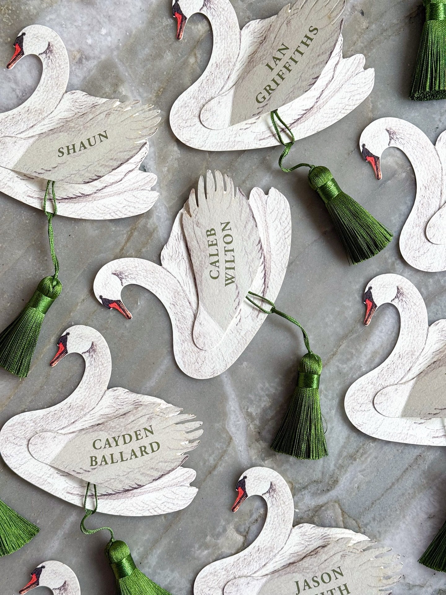 One glorious weekend ✨ 
Two beautiful weddings 🦢 

#PeggyAndPolly
#LuxuryWeddingStationery
#CustomWeddingDetails
#WeddingInspiration 
#WeddingStyling
