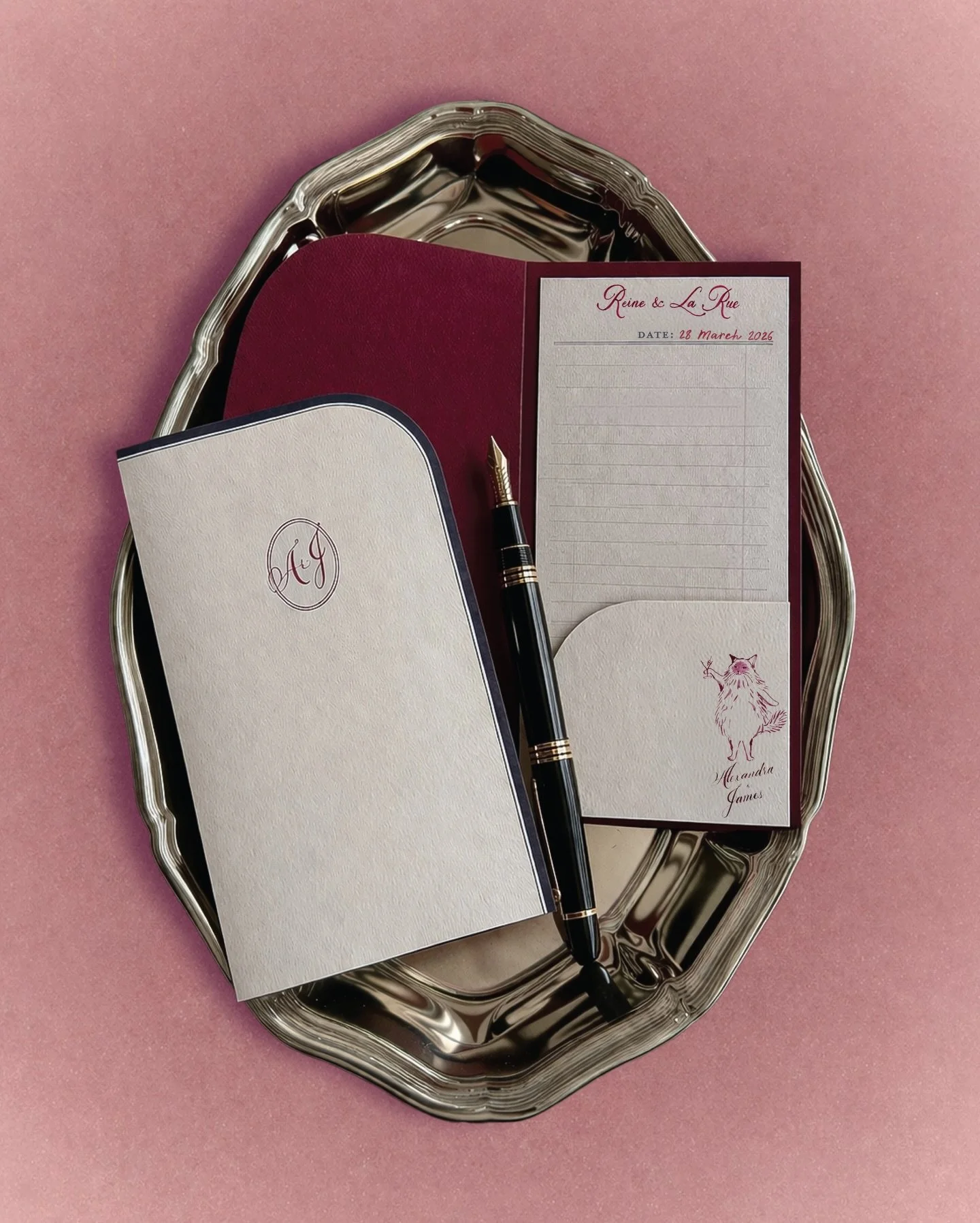 A little something to settle the bill 🤍

Thank you notes, reimagined as guest checks,
tucked into individual folios for each place setting.

A detail your guests didn&rsquo;t just read&hellip;
but took home 🍸

#peggyandpolly #weddingstationery #lux