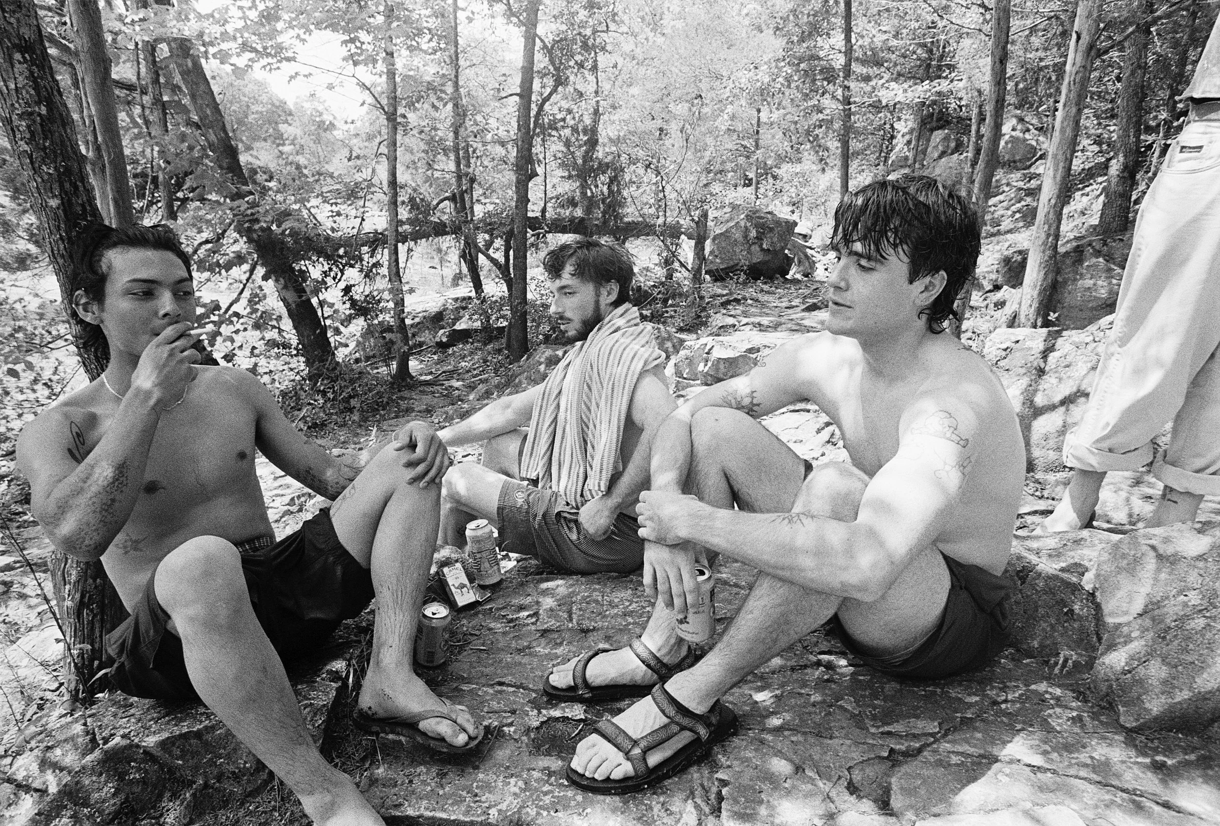 Carlo, Llio, Henry at the Eno River, 2026