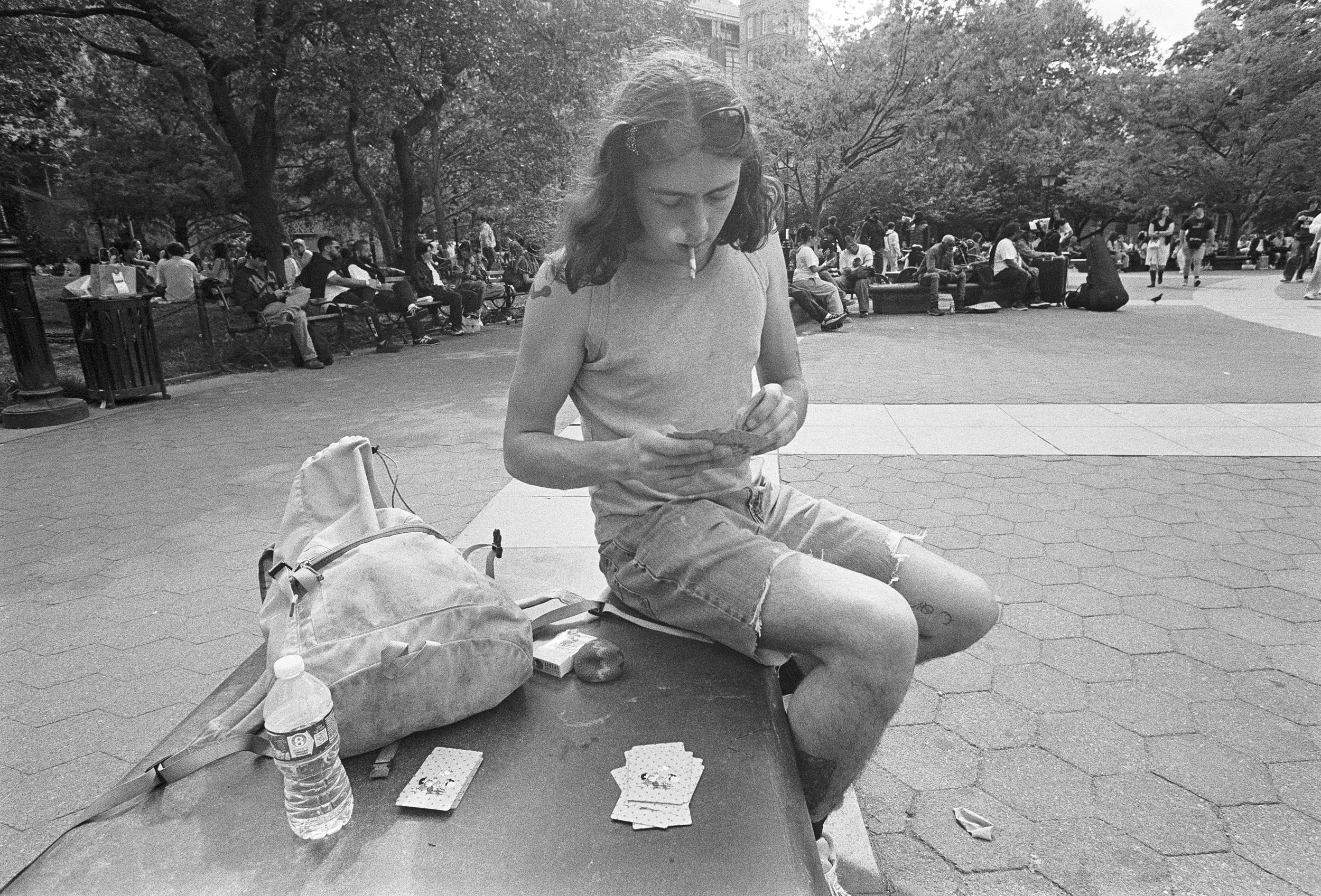Cards with Isaac at Washington Square Park, 2025