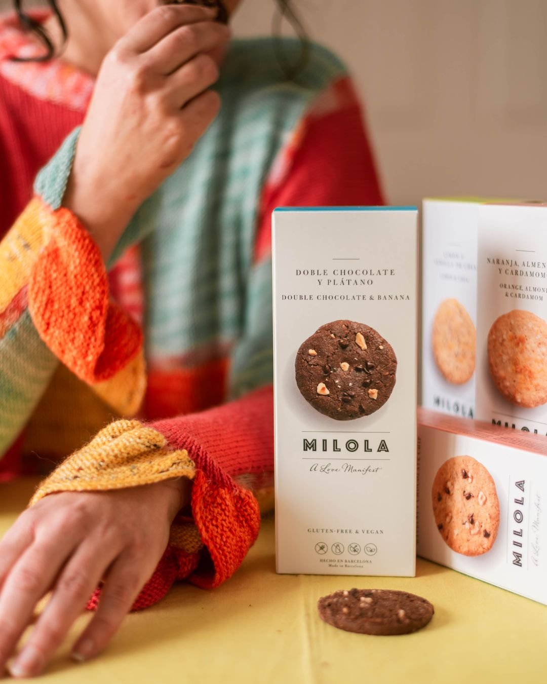 Fotografía de producto para comunicación en Instagram y blog Milola galletas sin gluten Clara Mateo Trama