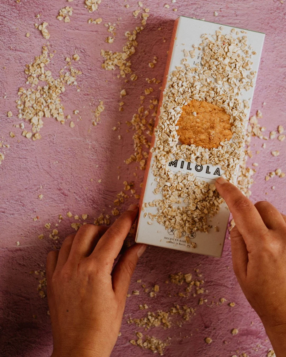 Fotografía de producto para comunicación en Instagram y blog Milola galletas sin gluten Clara Mateo Trama