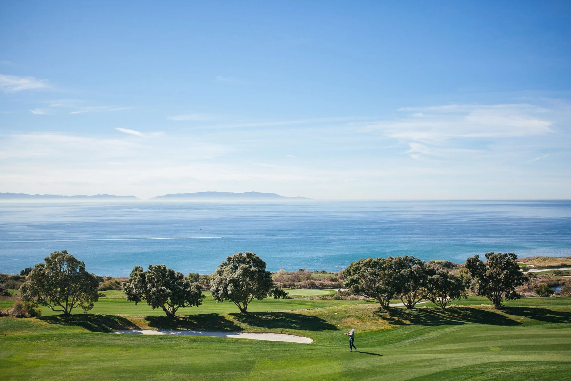 Coastal golf course overlooking the Pacific Ocean