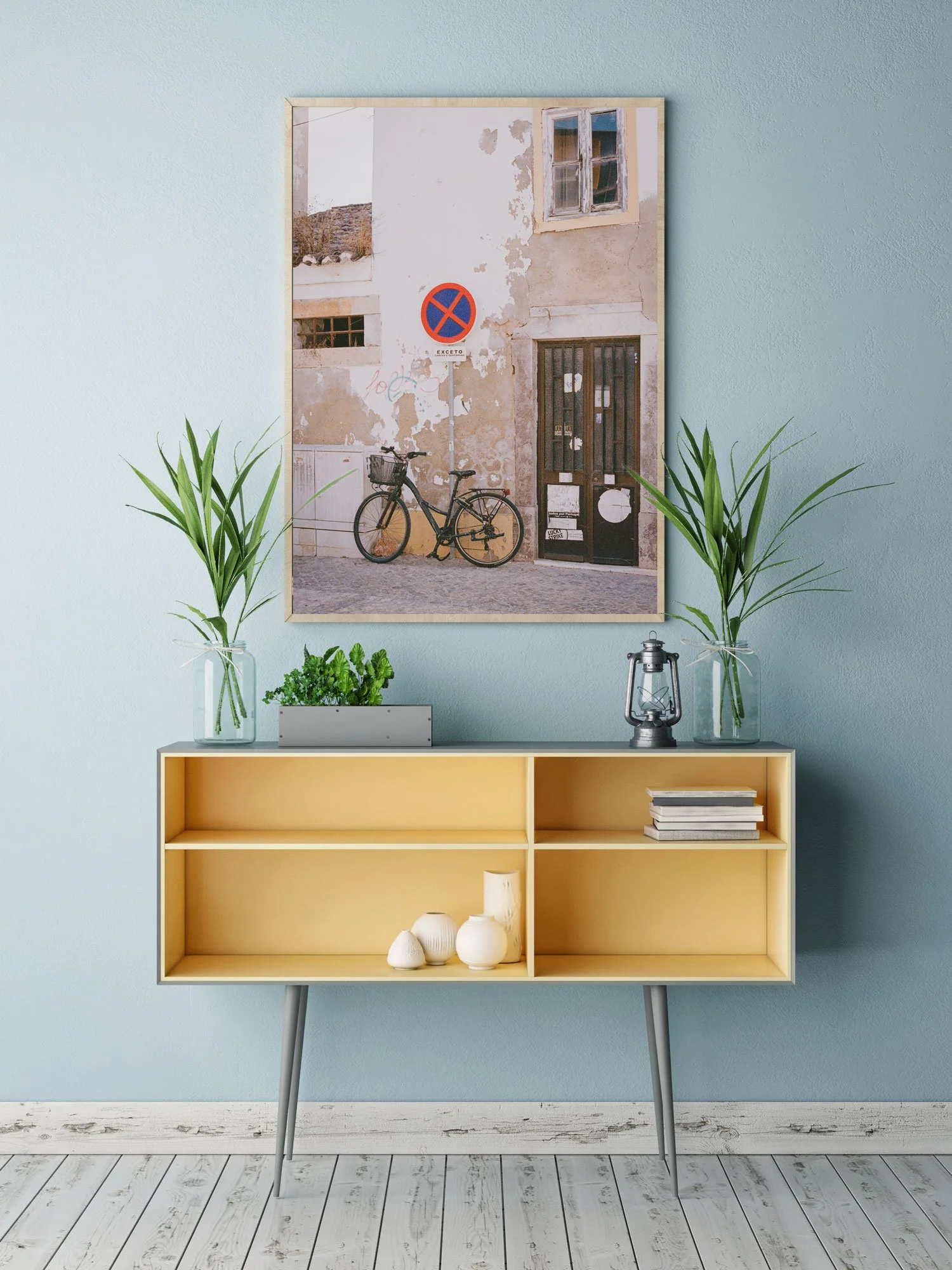 Framed fine art print titled Lucky Strike by Karl Mackie displayed in a modern interior.