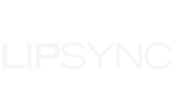 LIPSYNC logo in white text on a black background