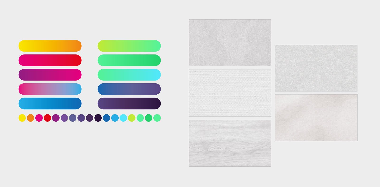 Exploration of colour palette and textures for Derby Business School