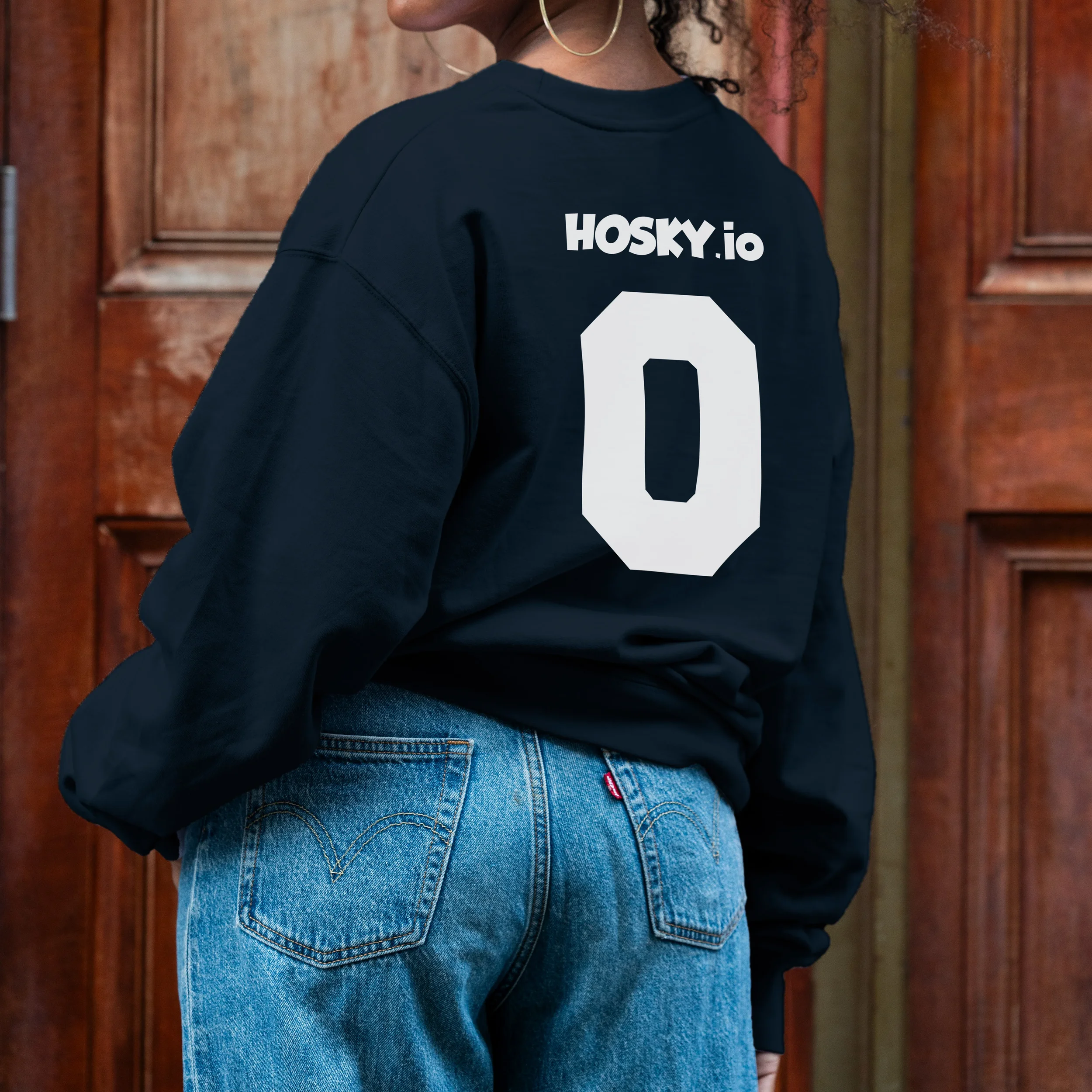 Hosky branded hoody mockup