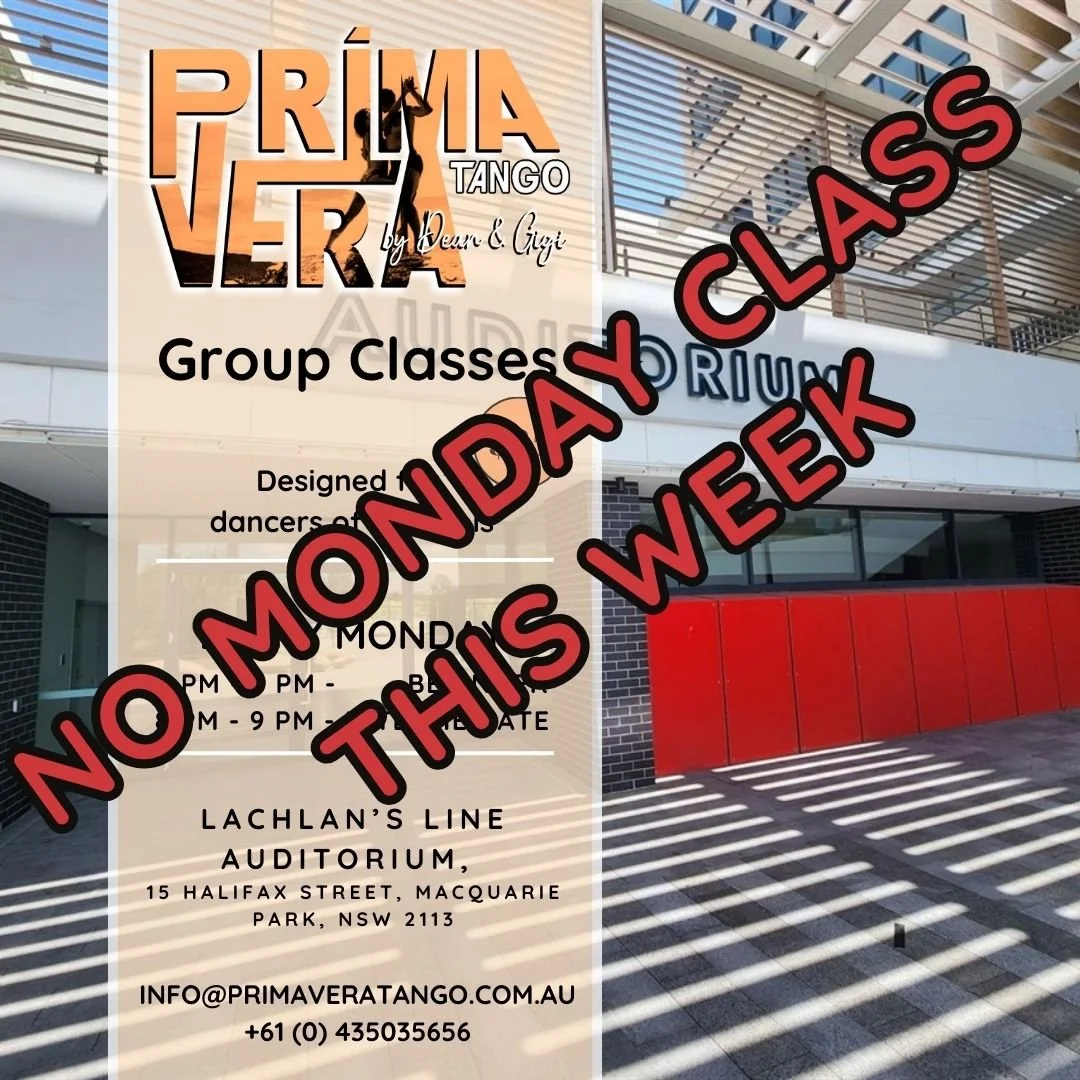 Monday Classes Closed This WEEK ONLY