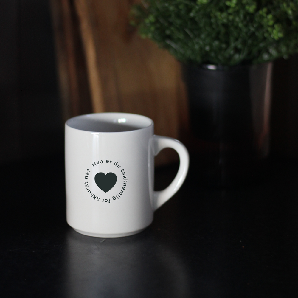 Takknemlig-krus, hvit