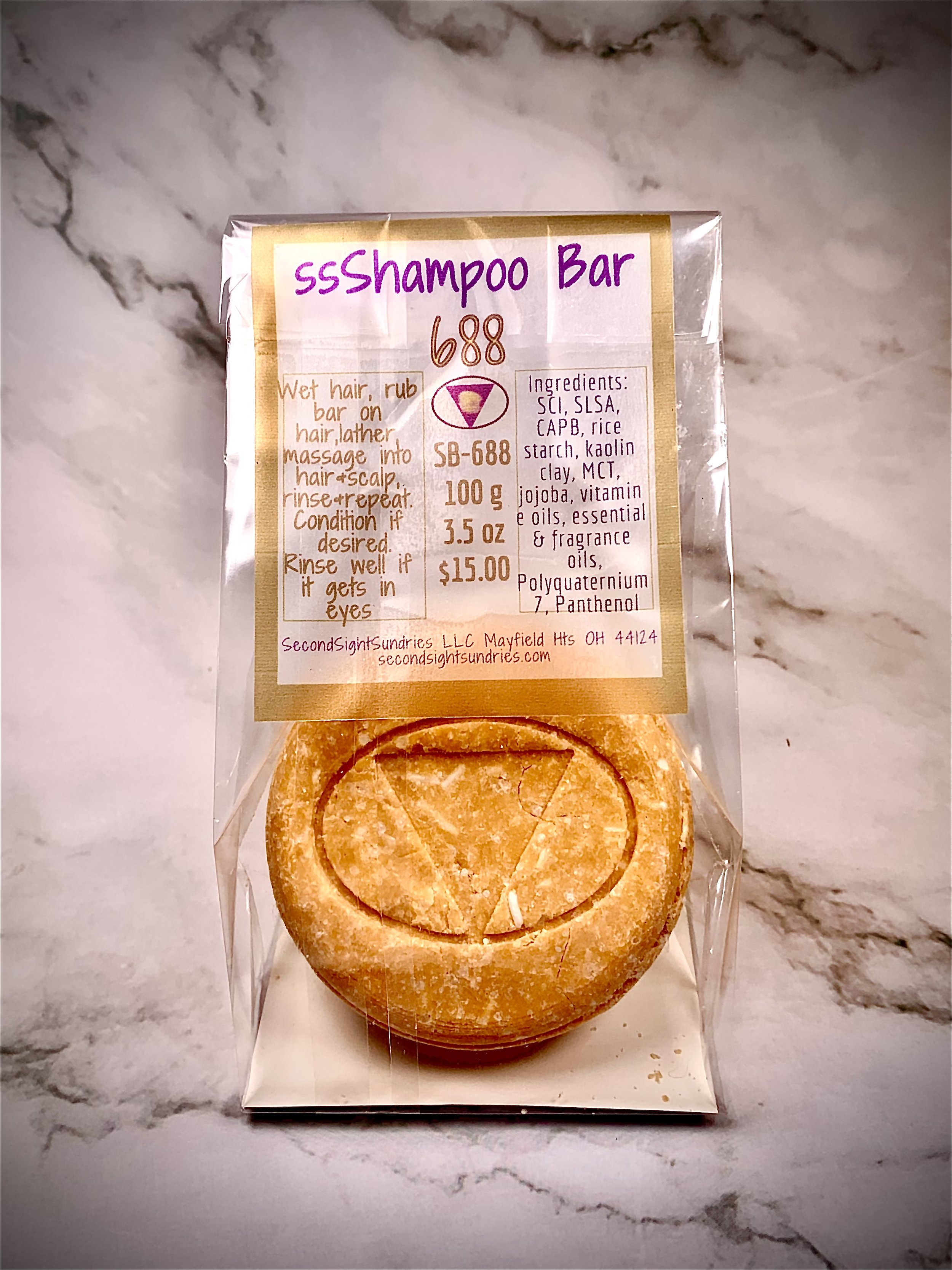 Solid Shampoo Bar 688 3.5oz